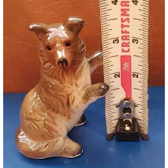 4 Inch Vintage Bone China Collie Dog Collectible Figurine Taiwan - Picture 8 of 8